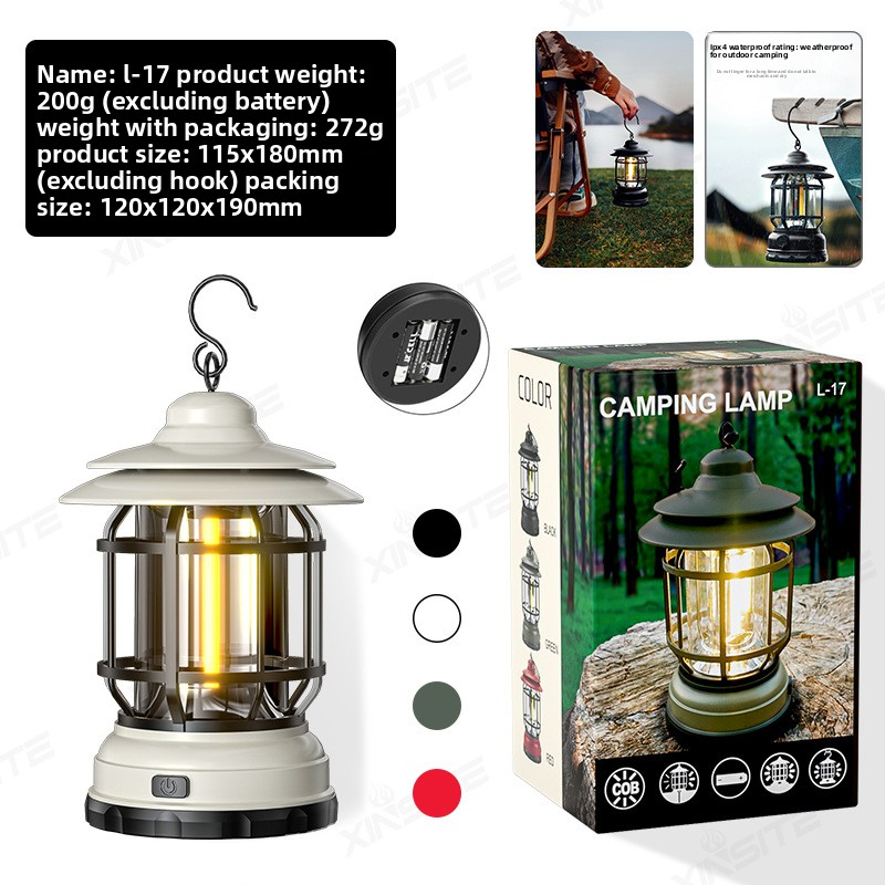 Retro lampa för camping