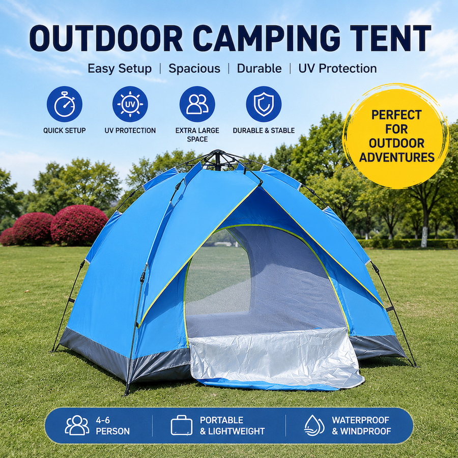 Snabbuppfällbart tält för camping