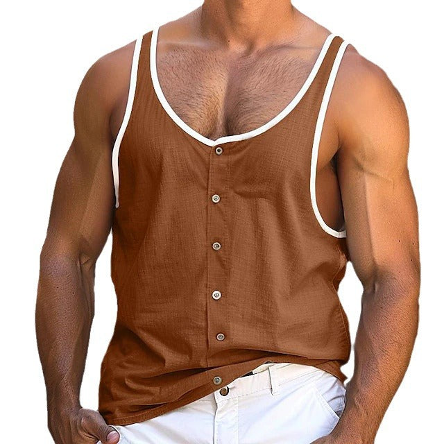 Färgblock Tanktopp för Herrar