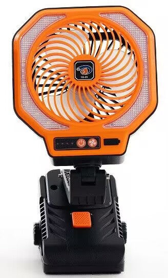 Campingfläkt med LED-lampa