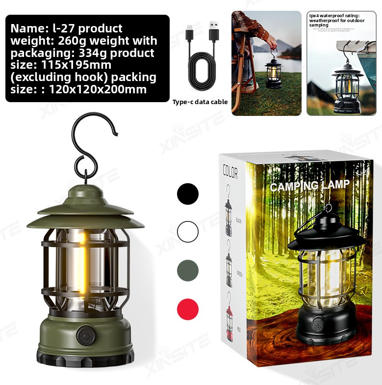 Retro lampa för camping