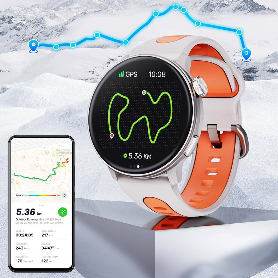 Smartwatch med GPS för utomhusträning