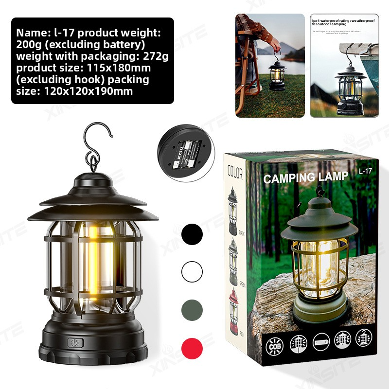 Retro lampa för camping