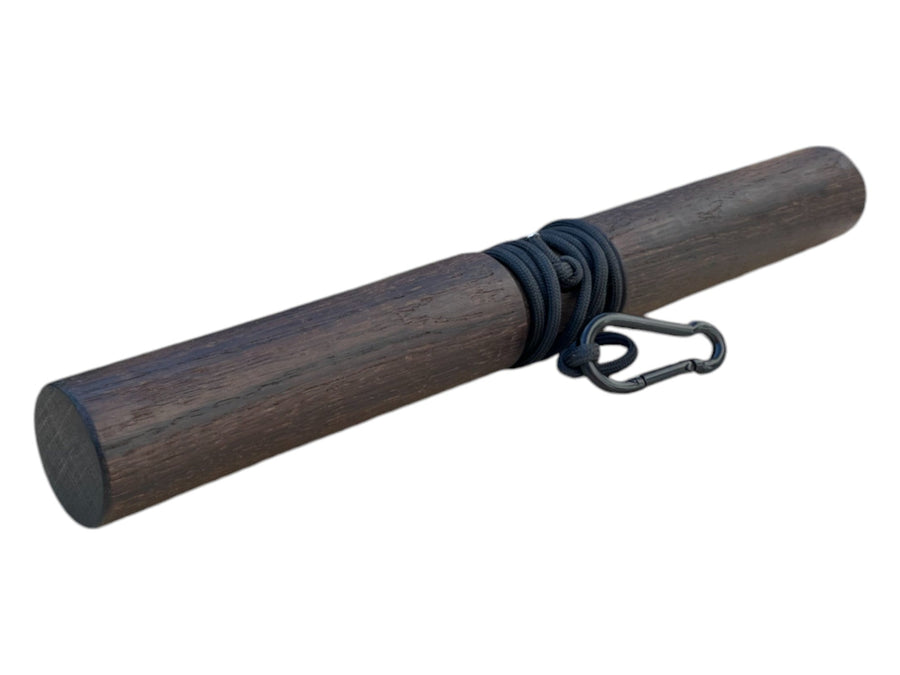 Smoked Oak Wrist Roller with Rope and Carabiner 1.77