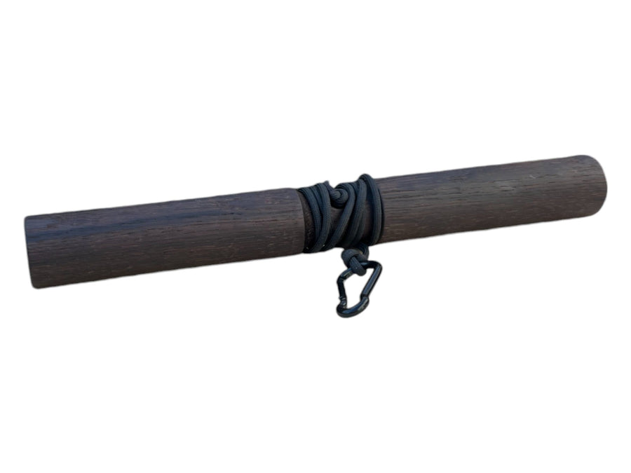 Smoked Oak Wrist Roller with Rope and Carabiner 1.77