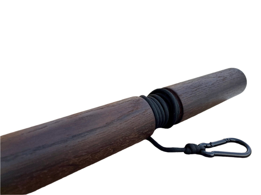 Smoked Oak Wrist Roller with Rope and Carabiner 1.89