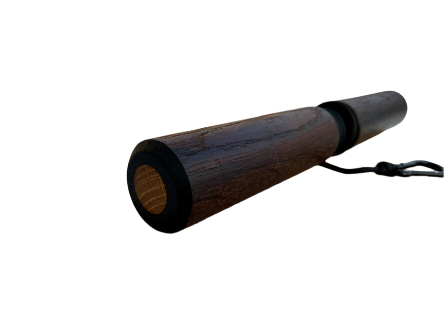 Smoked Oak Wrist Roller with Rope and Carabiner 1.89