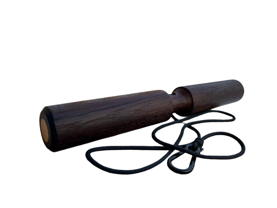 Smoked Oak Wrist Roller with Rope and Carabiner 1.89