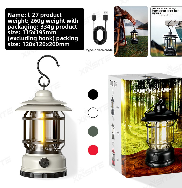 Retro lampa för camping