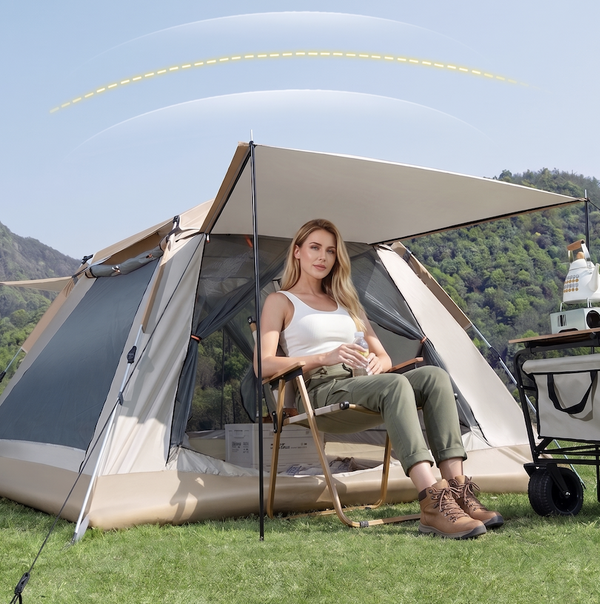 Automatiskt pop-up-tält för vild camping