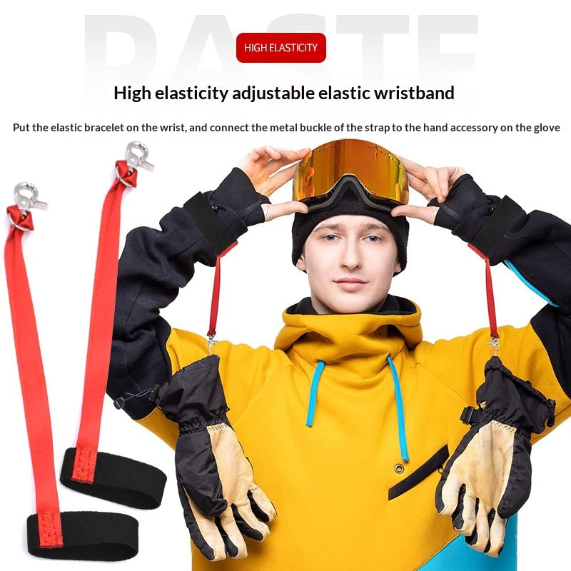 Skidhandskar med praktisk säkerhetsrem